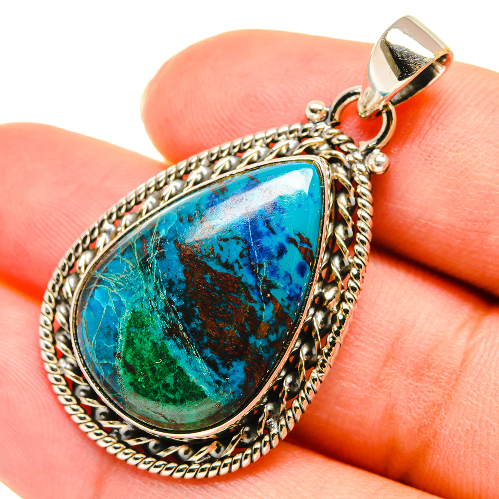 Chrysocolla Pendants handcrafted by Anasilvercos - PD6077