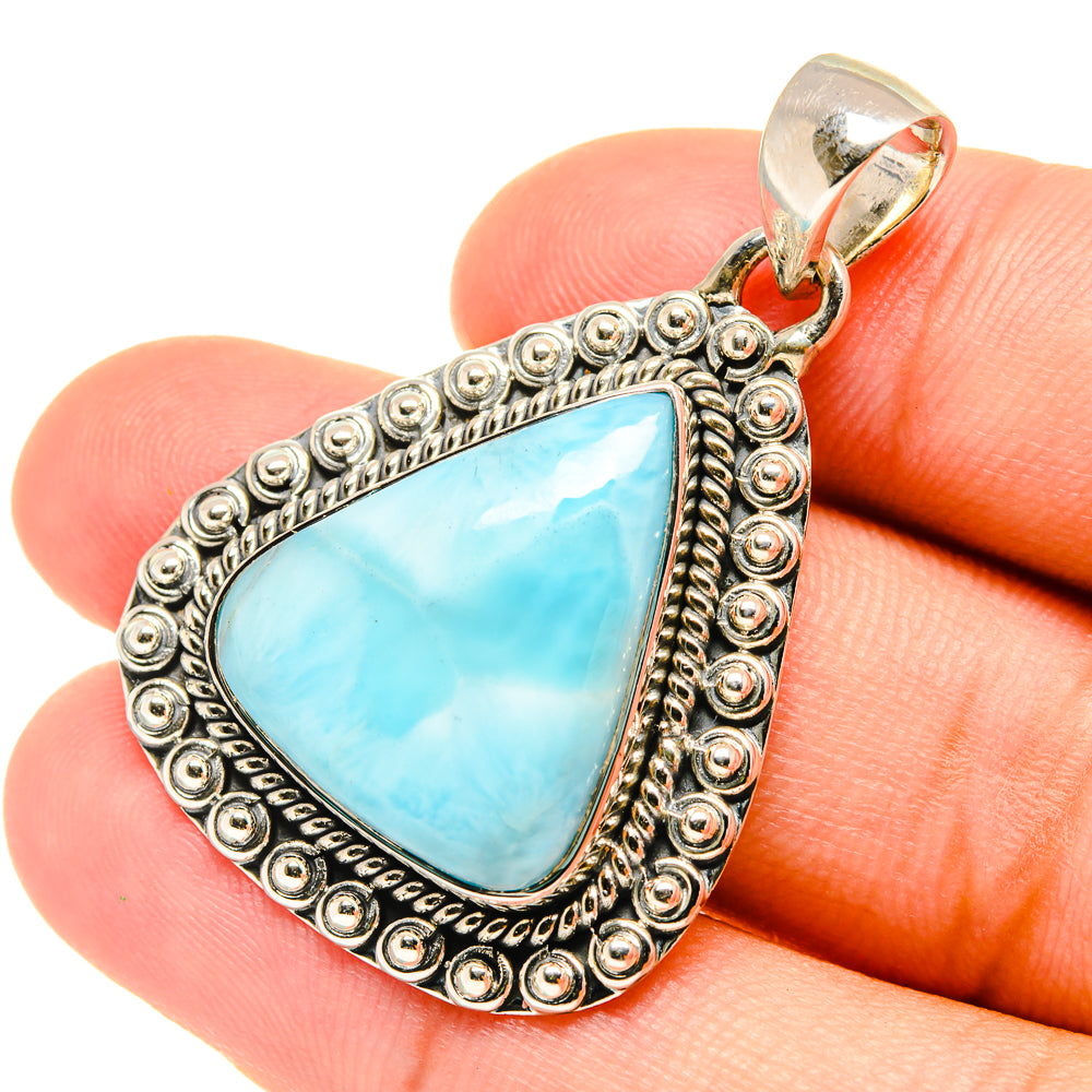 Larimar Pendants handcrafted by Anasilvercos - PD6086
