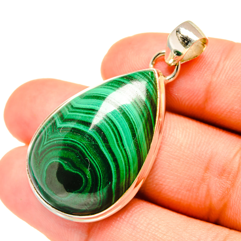 Malachite Pendants handcrafted by Anasilvercos - PD6101