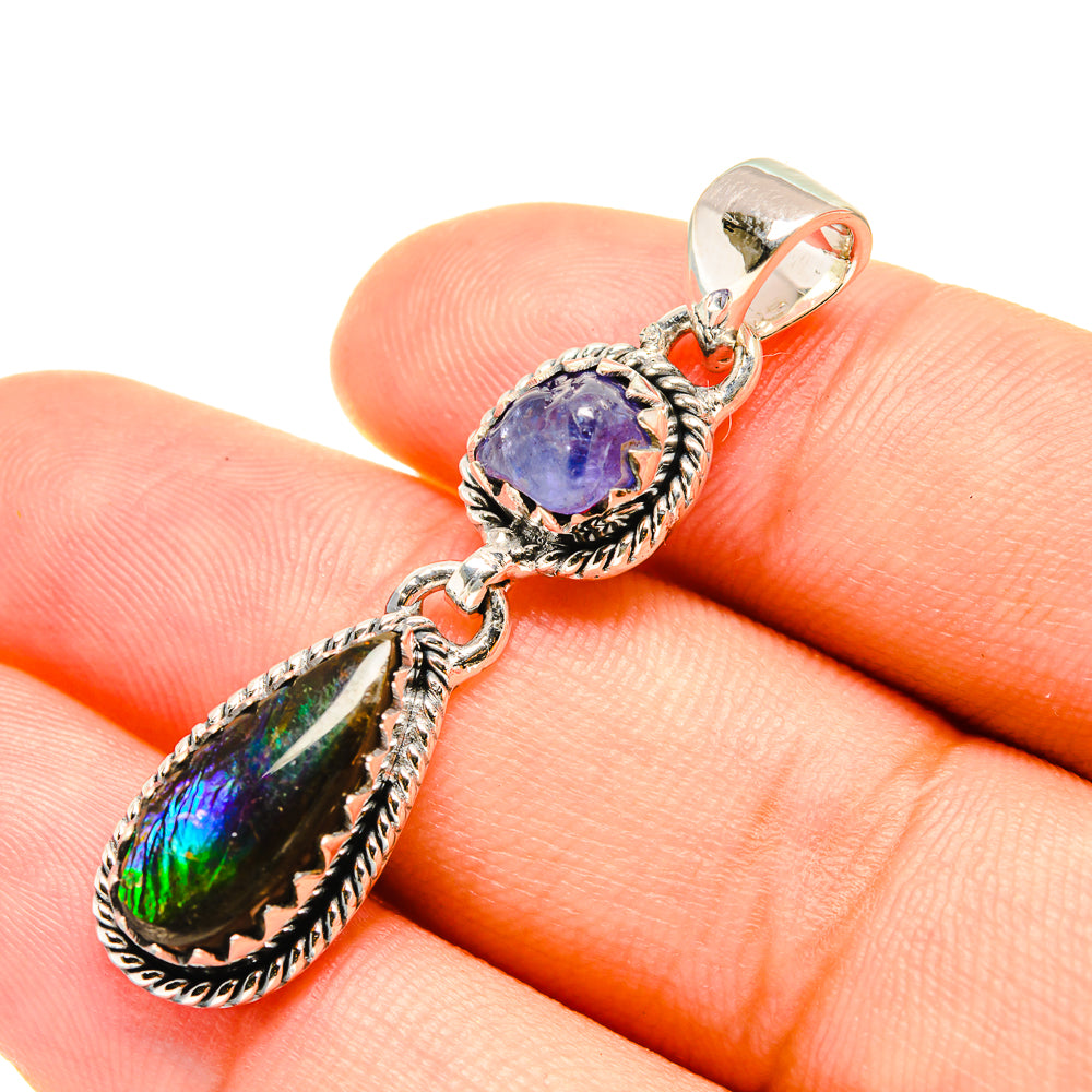 Ammolite Pendants handcrafted by Anasilvercos - PD6103