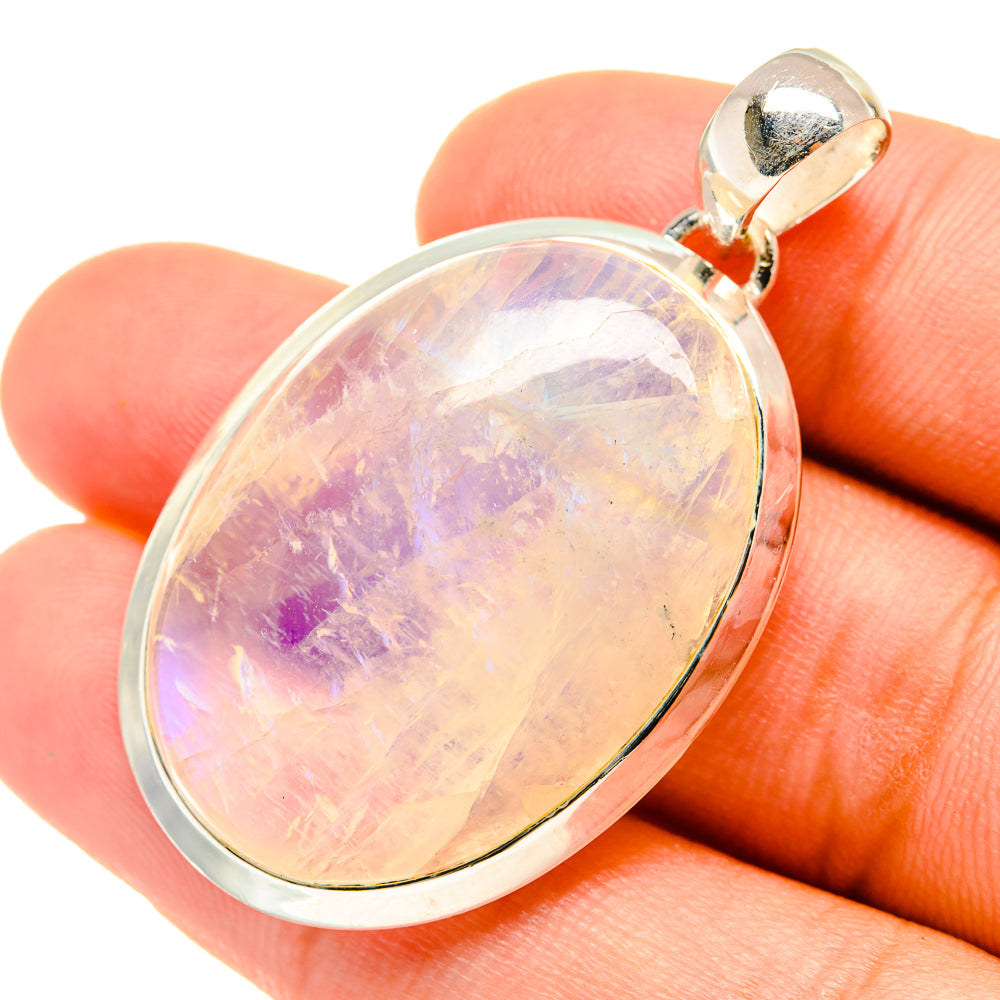 Rainbow Moonstone Pendants handcrafted by Anasilvercos - PD6118