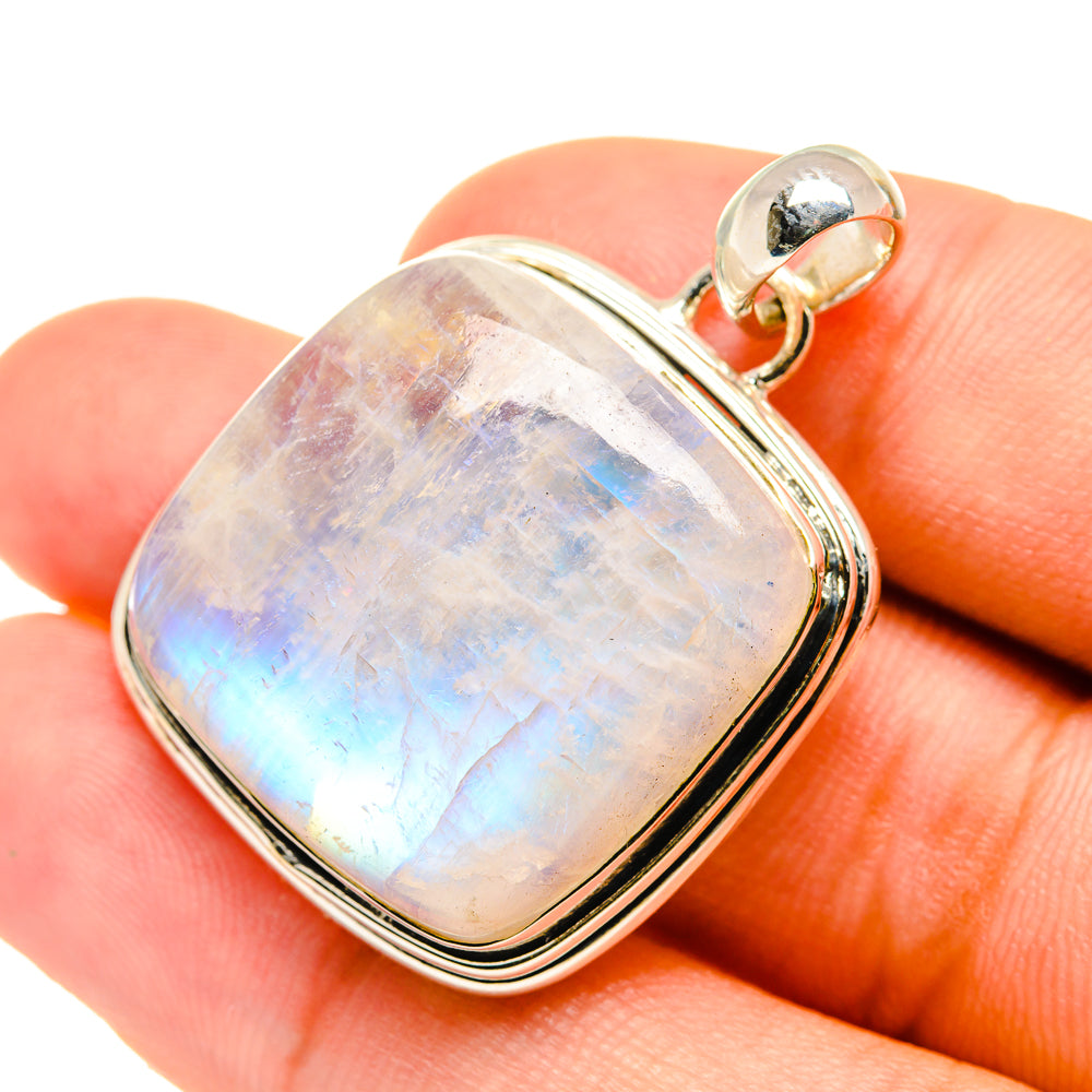 Rainbow Moonstone Pendants handcrafted by Anasilvercos - PD6123