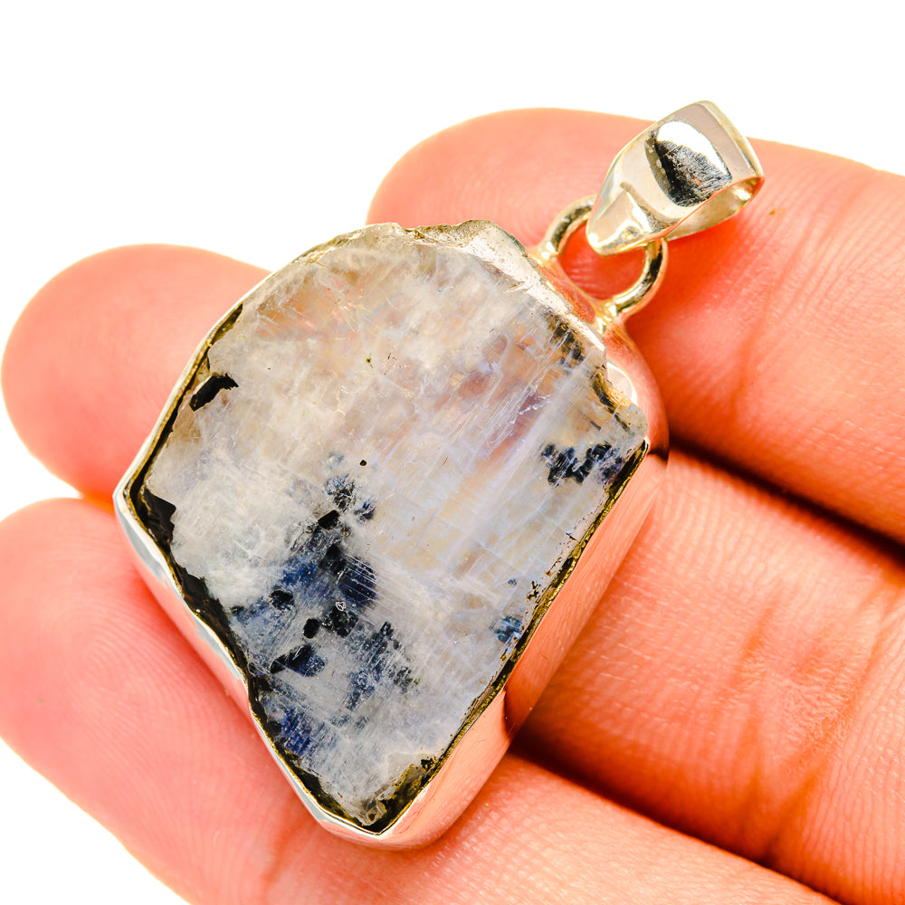 Rainbow Moonstone Pendants handcrafted by Anasilvercos - PD6131
