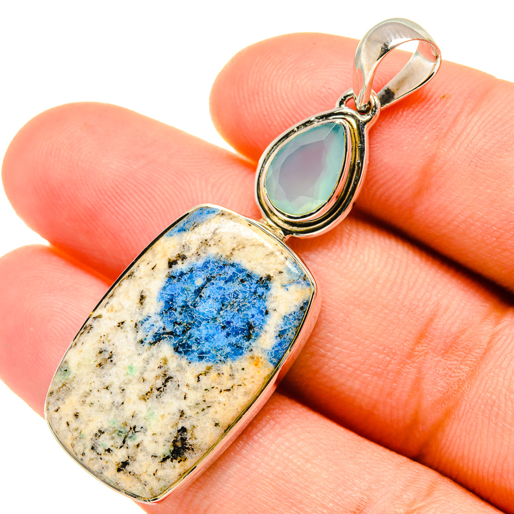 K2 Blue Azurite Pendants handcrafted by Anasilvercos - PD6142