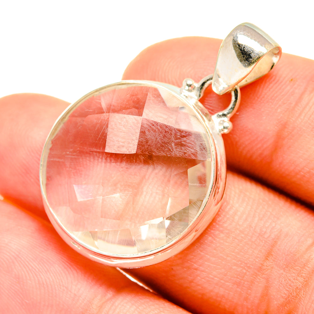 White Quartz Pendants handcrafted by Anasilvercos - PD6149