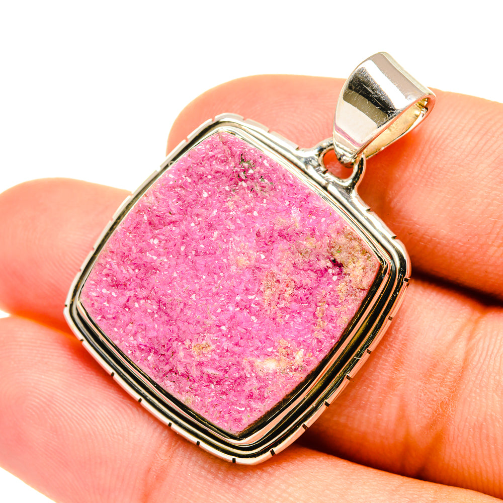 Cobalto Calcite Druzy Pendants handcrafted by Anasilvercos - PD6186