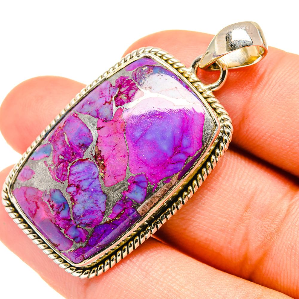 Purple Copper Composite Turquoise Pendants handcrafted by Anasilvercos - PD6197