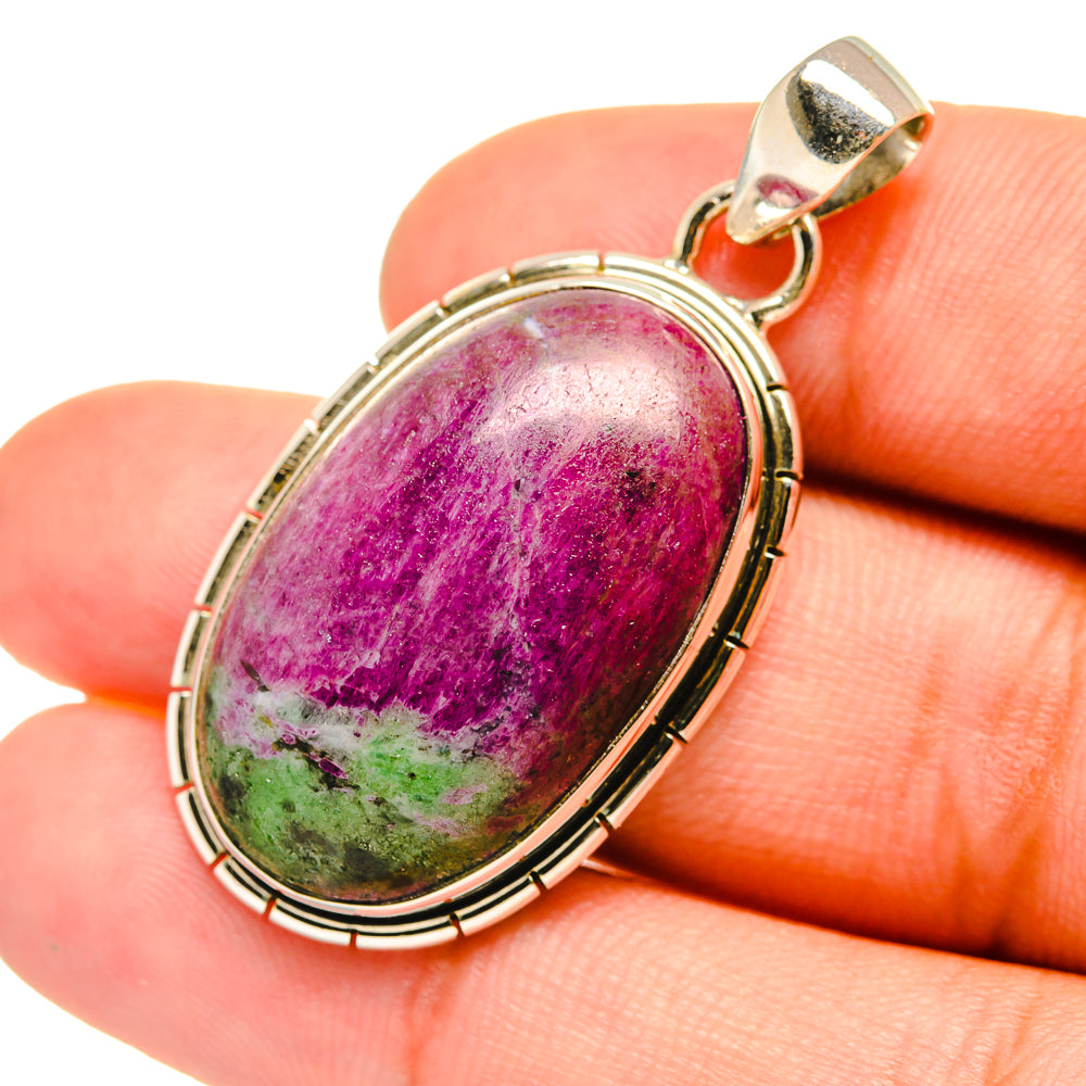 Ruby Zoisite Pendants handcrafted by Anasilvercos - PD6215