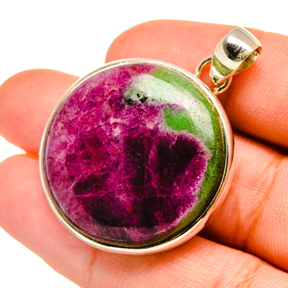 Ruby Zoisite Pendants handcrafted by Anasilvercos - PD6216