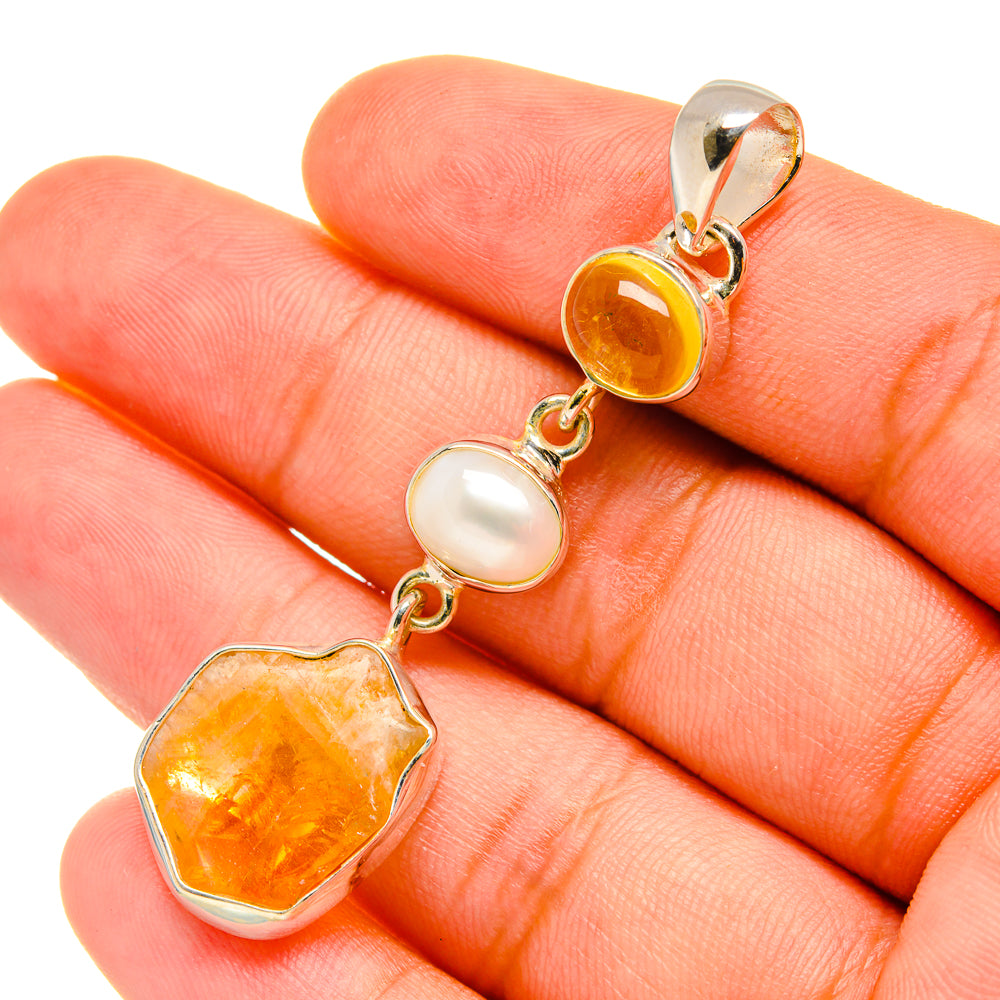 Citrine Pendants handcrafted by Anasilvercos - PD6219
