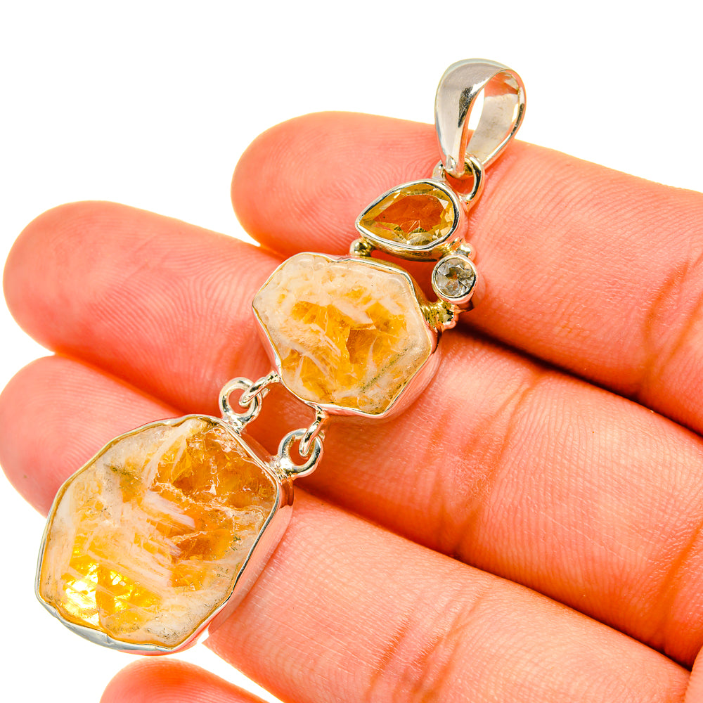 Citrine Pendants handcrafted by Anasilvercos - PD6223