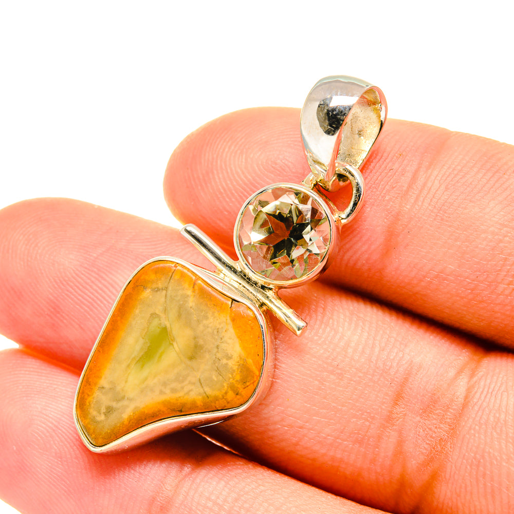Petrified Wood Pendants handcrafted by Anasilvercos - PD6229