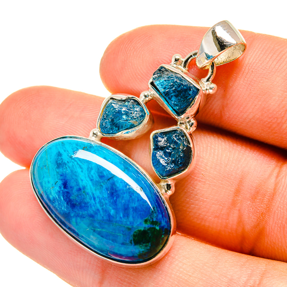 Chrysocolla Pendants handcrafted by Anasilvercos - PD6262