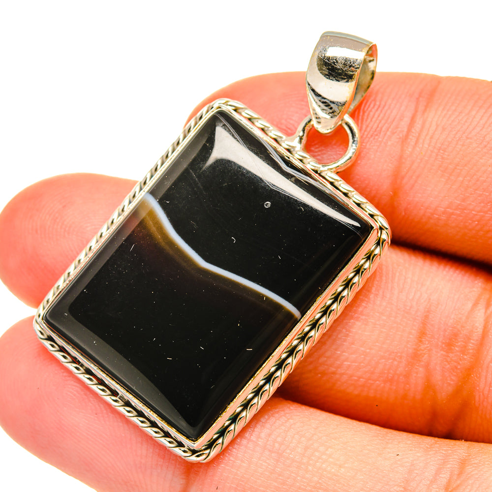 India Agate Pendants handcrafted by Anasilvercos - PD6275