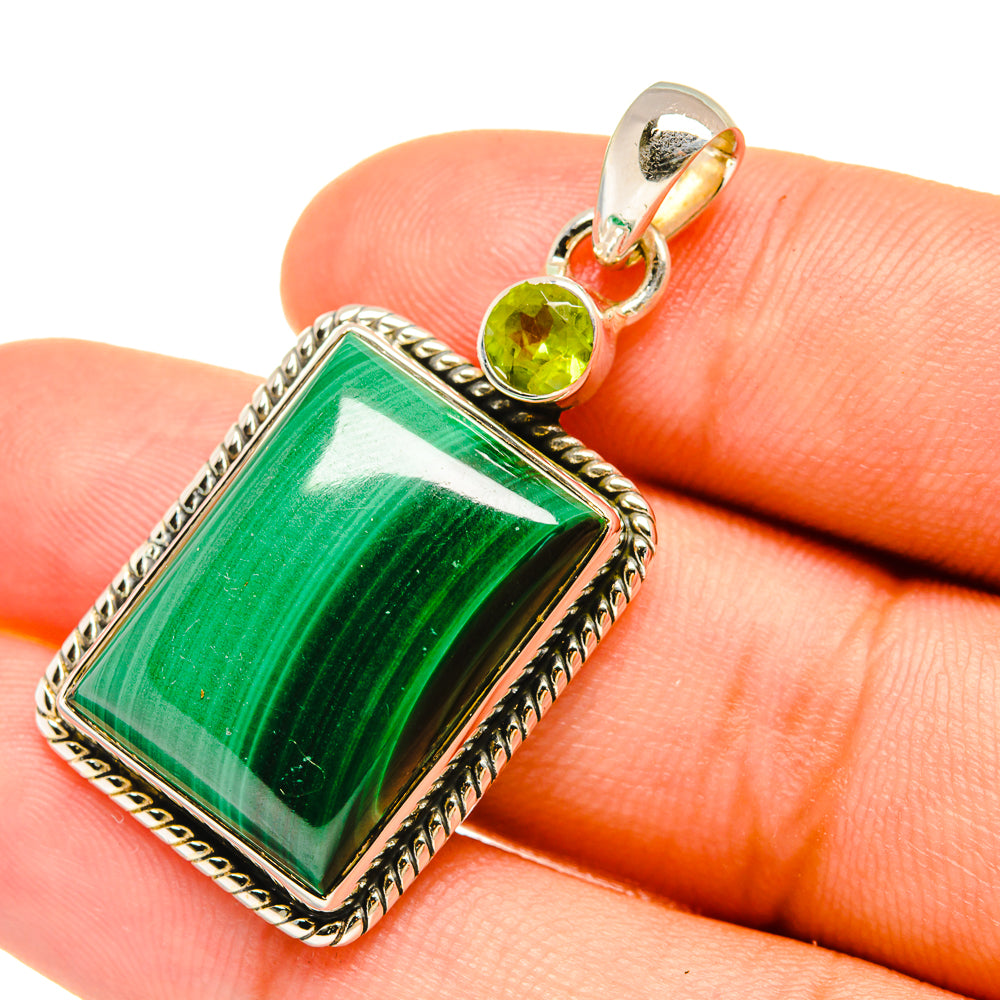 Malachite Pendants handcrafted by Anasilvercos - PD6289