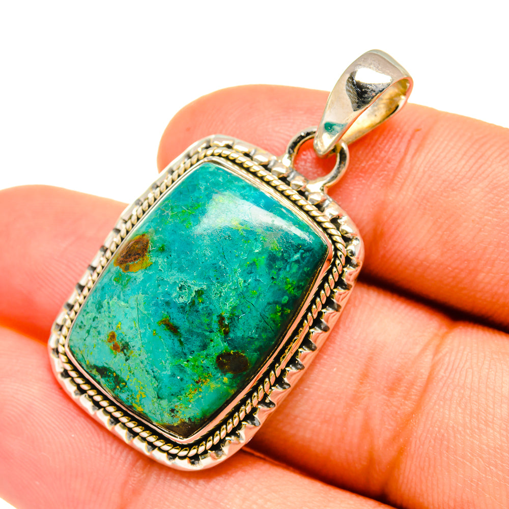 Chrysocolla Pendants handcrafted by Anasilvercos - PD6293