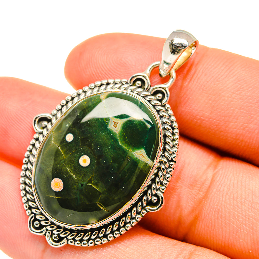 Ocean Jasper Pendants handcrafted by Anasilvercos - PD6309