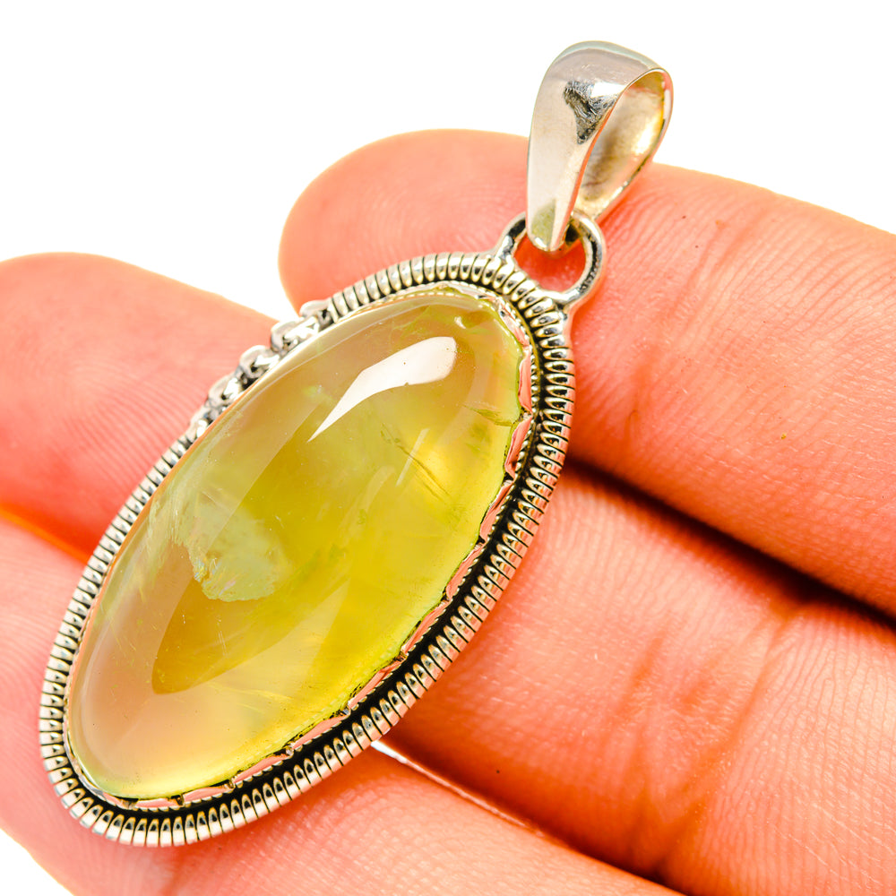 Prehnite Pendants handcrafted by Anasilvercos - PD6310