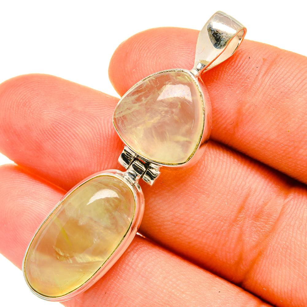 Prehnite Pendants handcrafted by Anasilvercos - PD6314