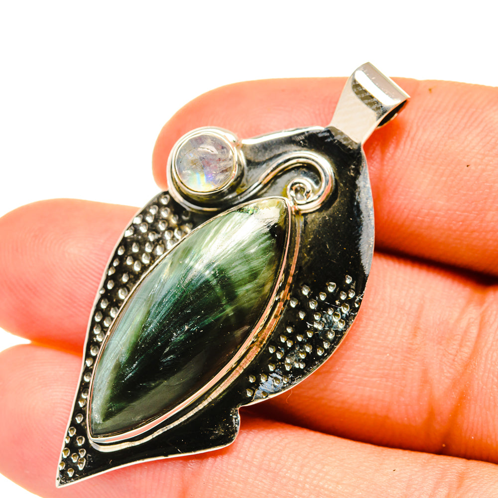 Seraphinite Pendants handcrafted by Anasilvercos - PD6334