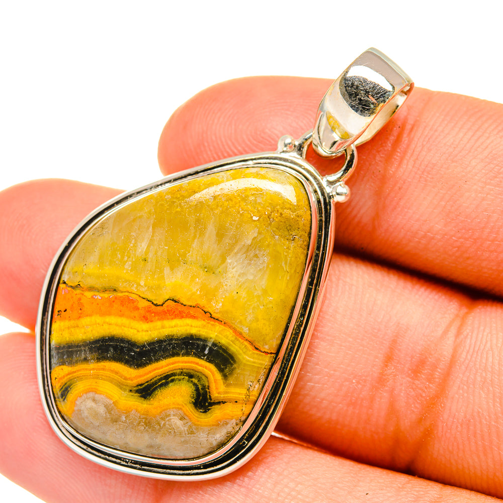Bumble Bee Jasper Pendants handcrafted by Anasilvercos - PD6363