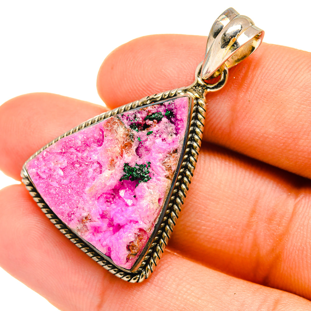 Cobalto Calcite Druzy Pendants handcrafted by Anasilvercos - PD6393
