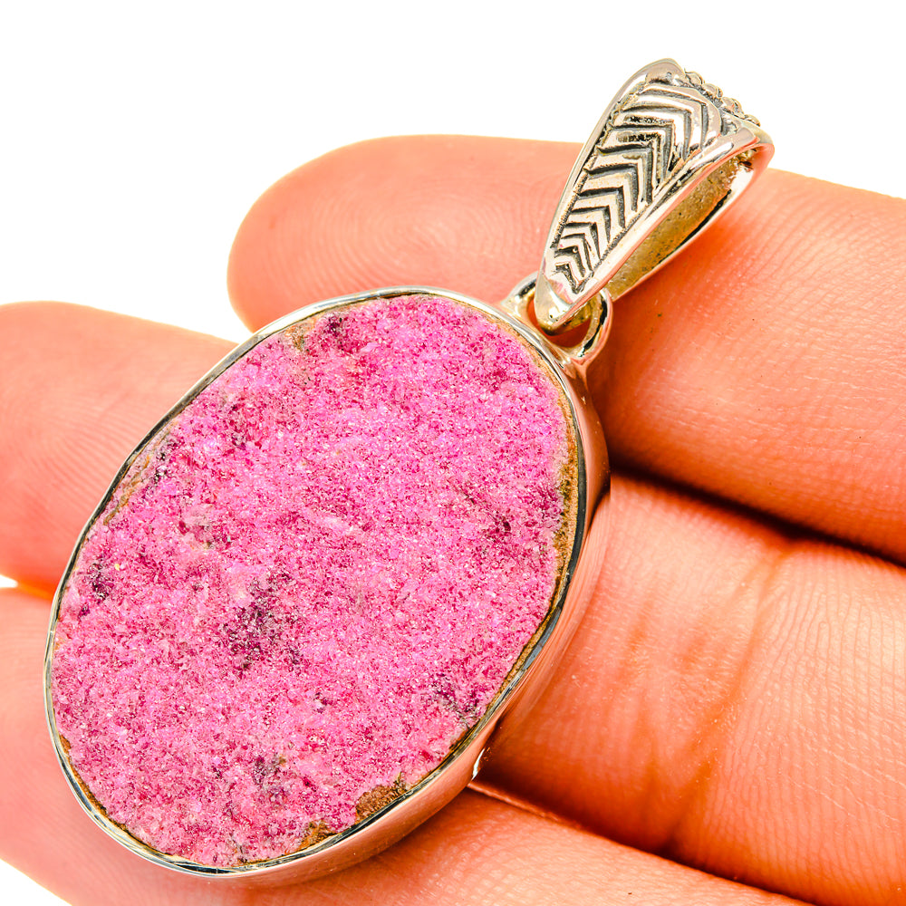 Cobalto Calcite Druzy Pendants handcrafted by Anasilvercos - PD6395