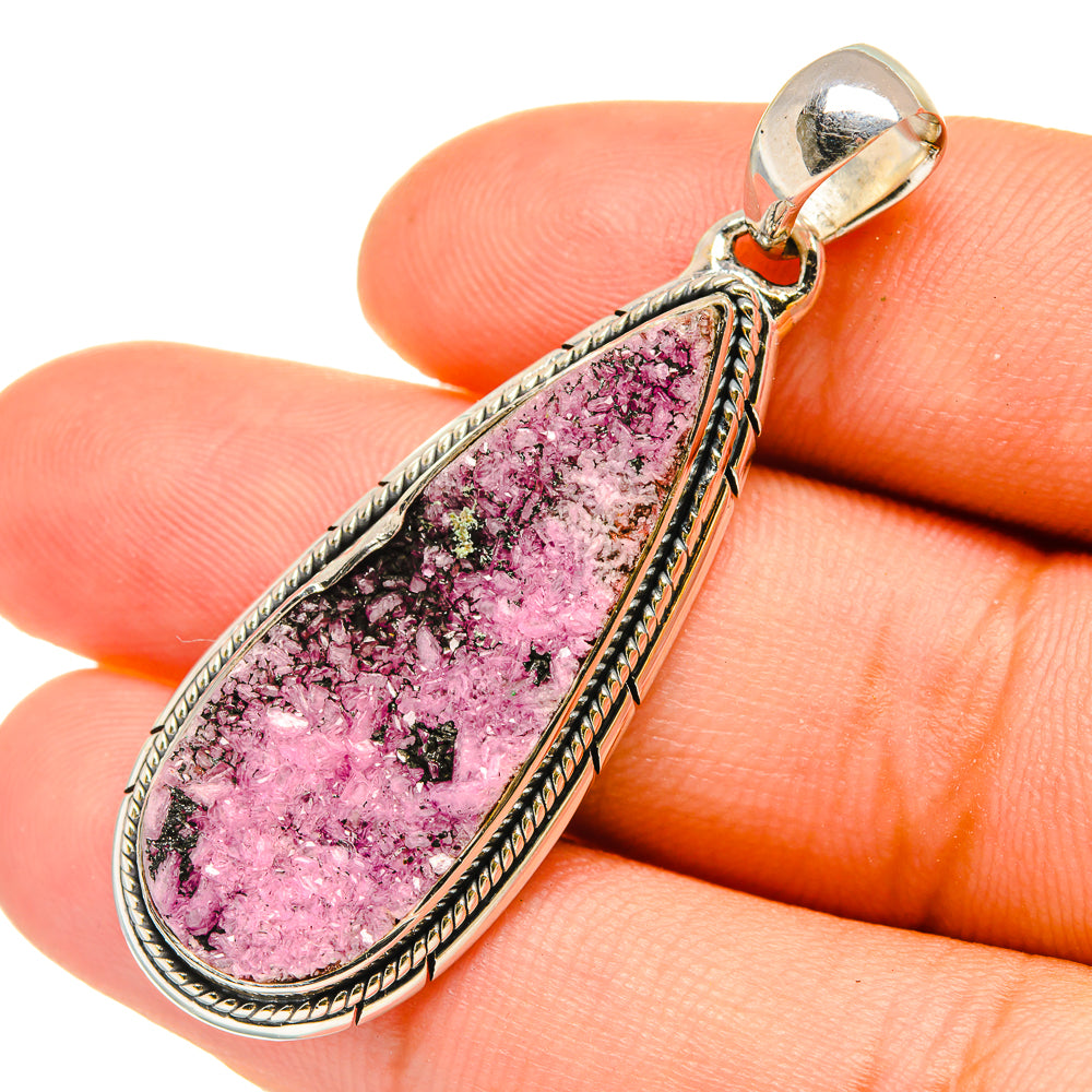 Cobalto Calcite Druzy Pendants handcrafted by Anasilvercos - PD6396