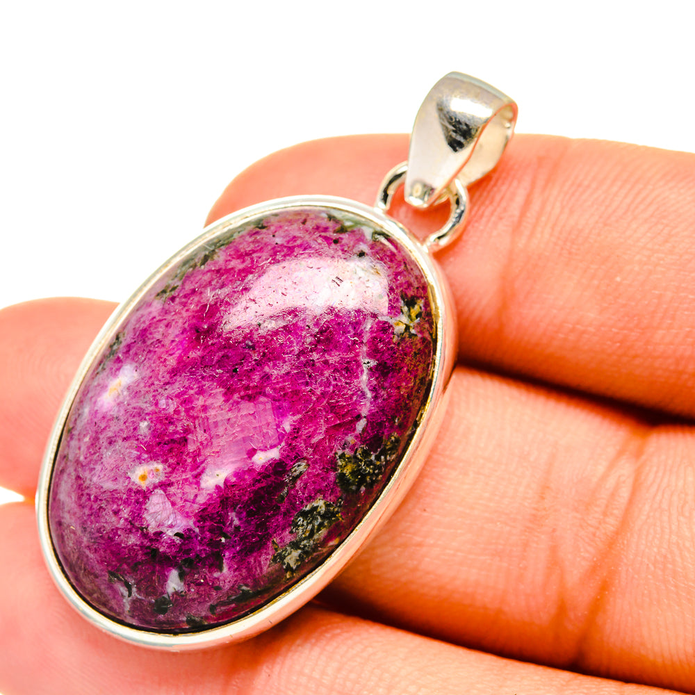 Ruby Zoisite Pendants handcrafted by Anasilvercos - PD6407