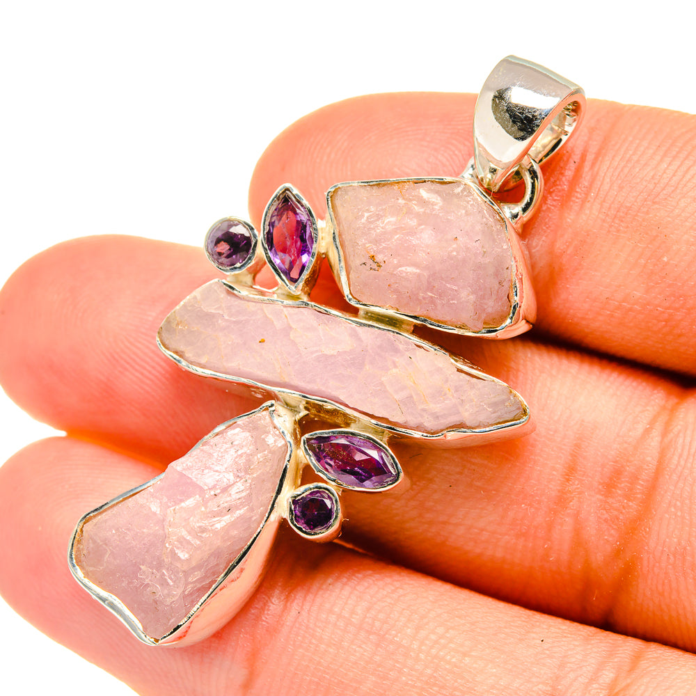 Kunzite Pendants handcrafted by Anasilvercos - PD6409