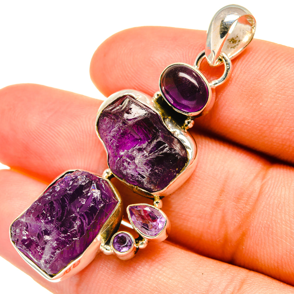 Amethyst Pendants handcrafted by Anasilvercos - PD6413