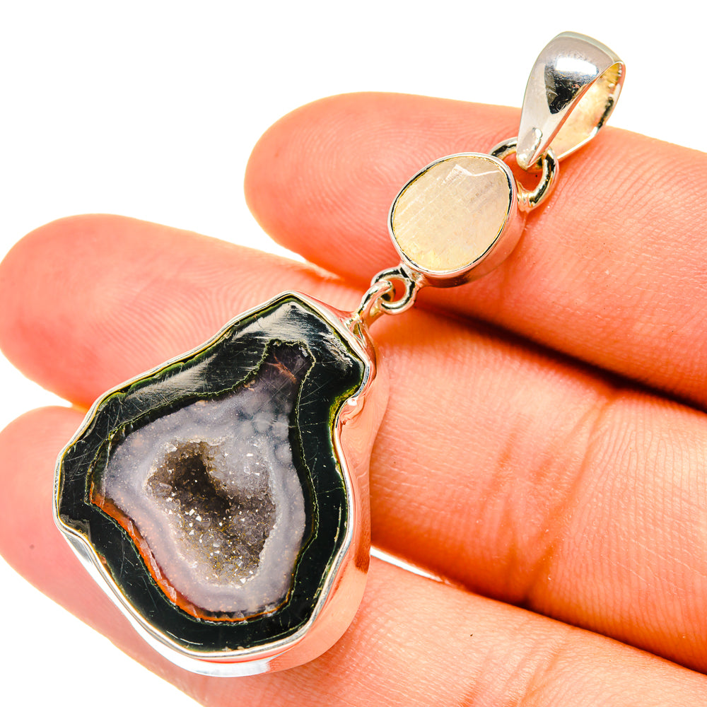 Coconut Geode Druzy Pendants handcrafted by Anasilvercos - PD6415