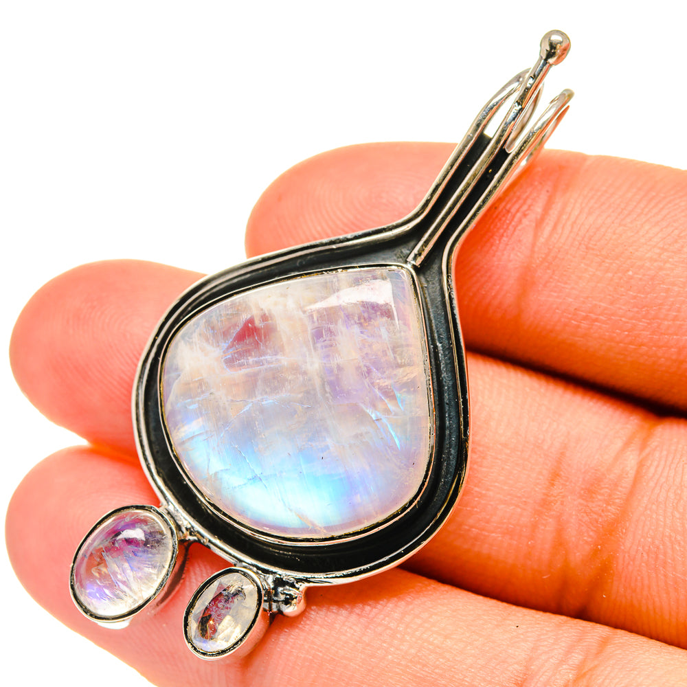 Rainbow Moonstone Pendants handcrafted by Anasilvercos - PD6418