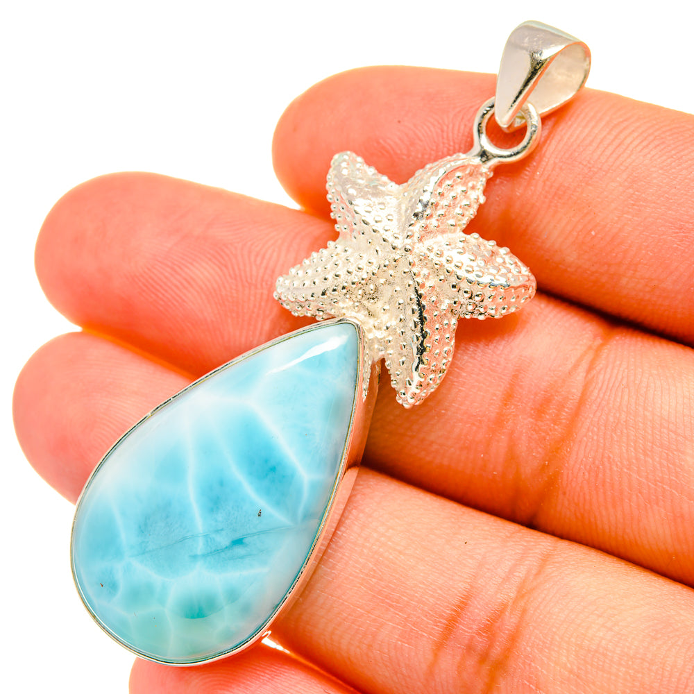 Larimar Pendants handcrafted by Anasilvercos - PD6423
