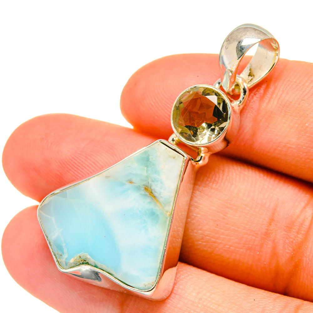 Larimar Pendants handcrafted by Anasilvercos - PD6426