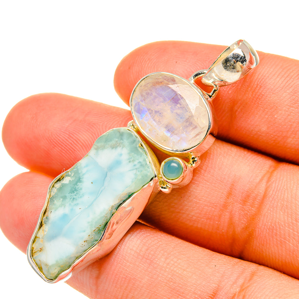 Larimar Pendants handcrafted by Anasilvercos - PD6427