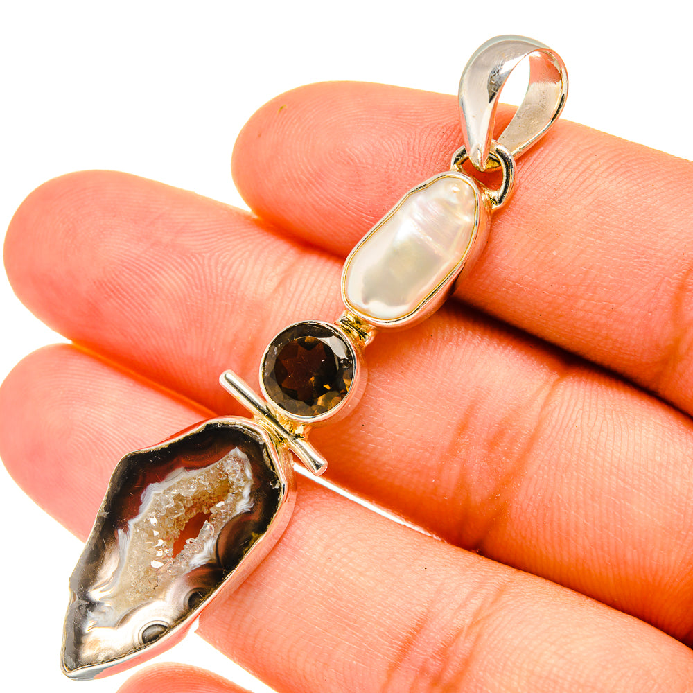 Coconut Geode Druzy Pendants handcrafted by Anasilvercos - PD6429