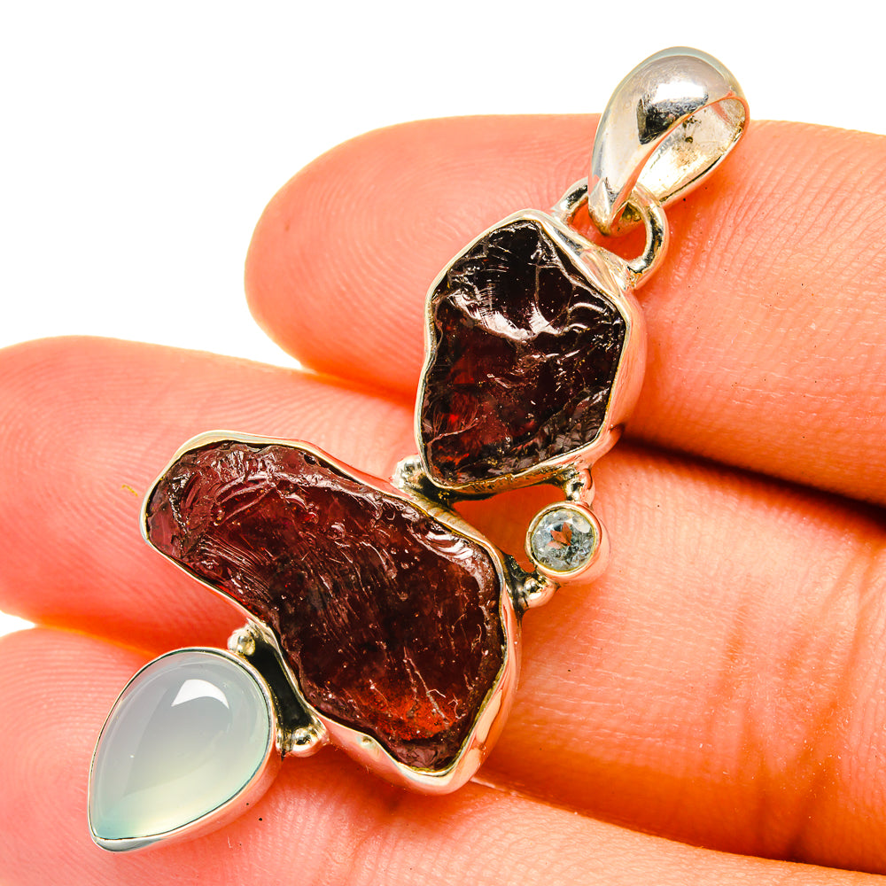 Garnet Pendants handcrafted by Anasilvercos - PD6432