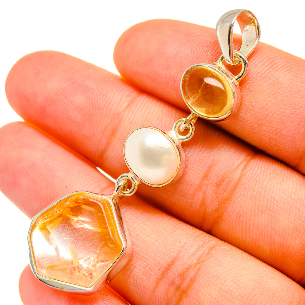 Citrine Pendants handcrafted by Anasilvercos - PD6435