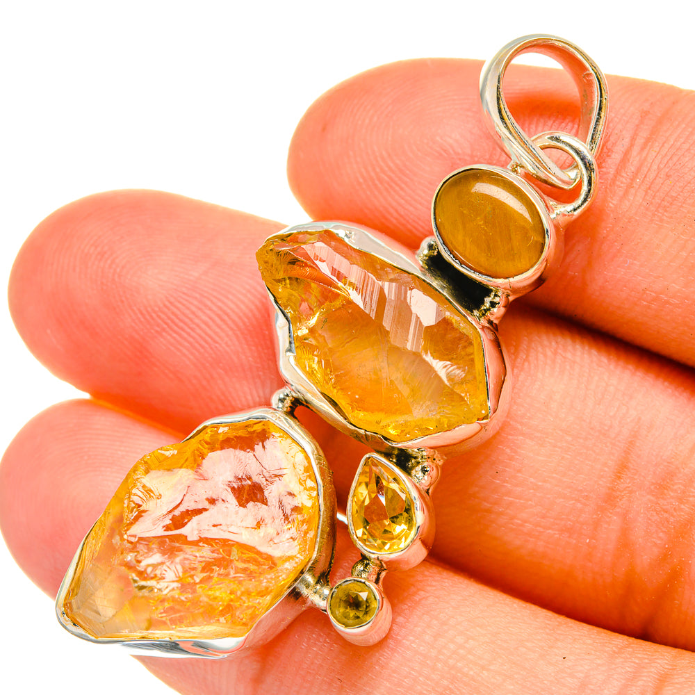 Citrine Pendants handcrafted by Anasilvercos - PD6439