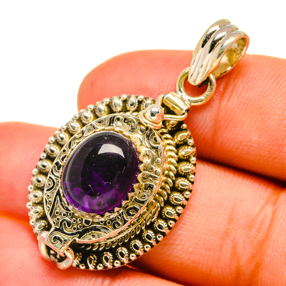 Amethyst Pendants handcrafted by Anasilvercos - PD6446