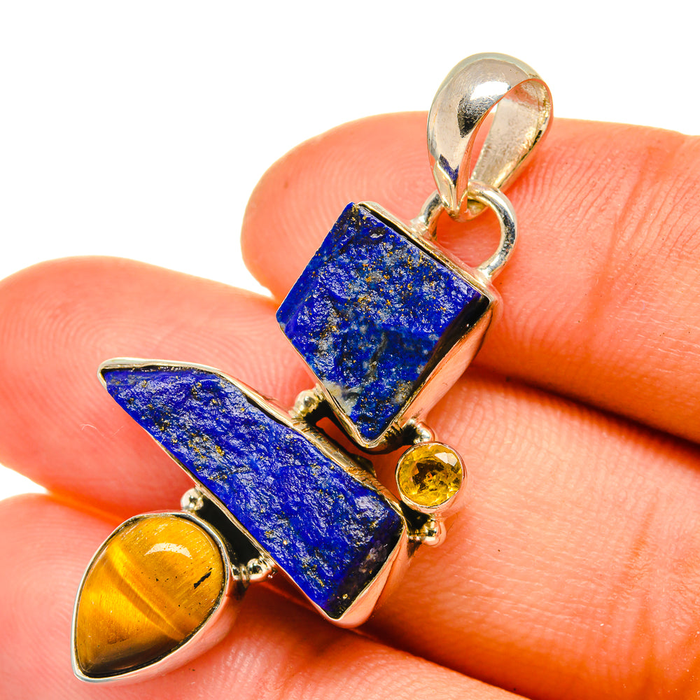 Lapis Lazuli Pendants handcrafted by Anasilvercos - PD6449