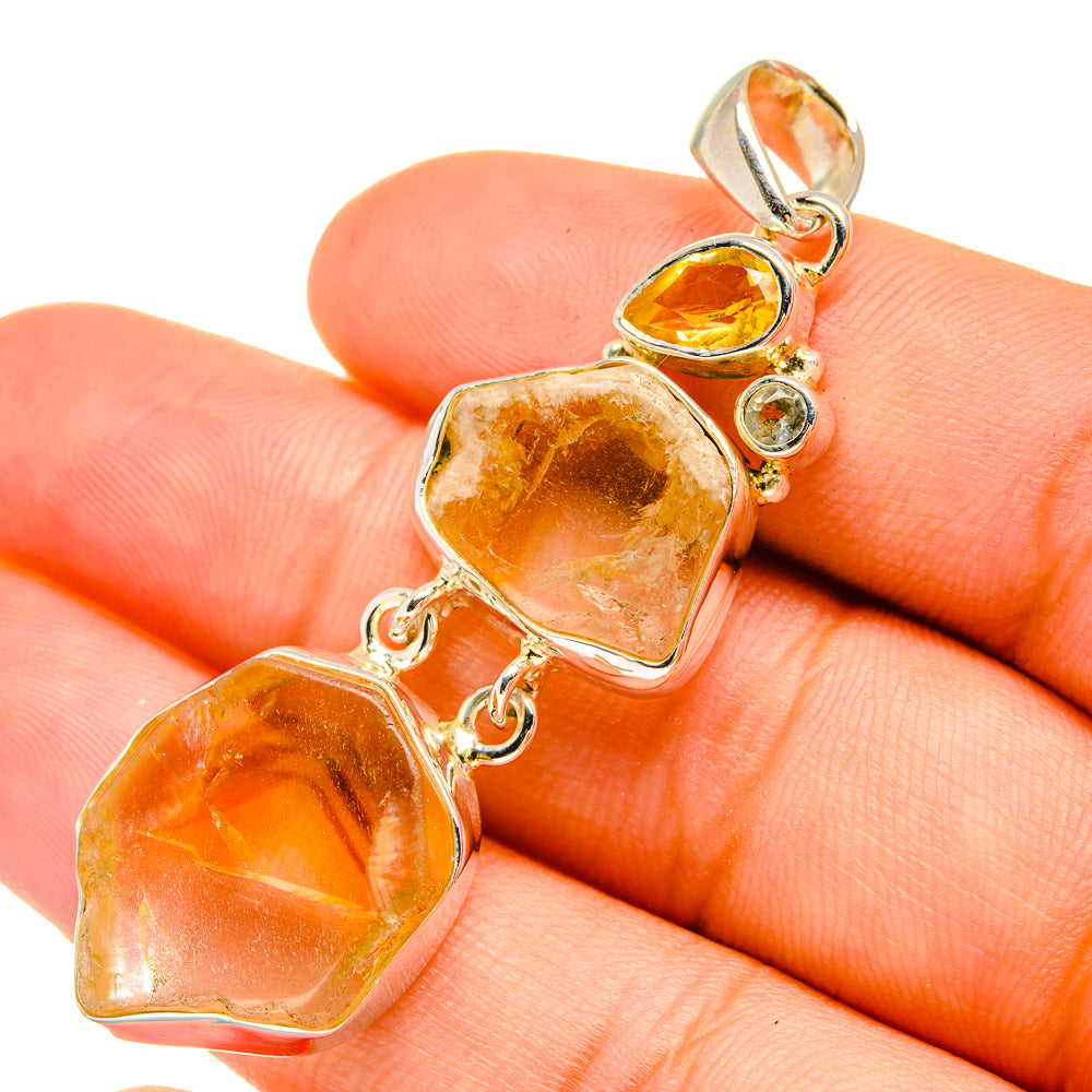 Citrine Pendants handcrafted by Anasilvercos - PD6463
