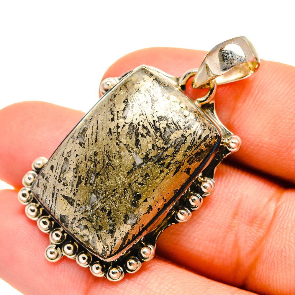 Pyrite Agate Pendants handcrafted by Anasilvercos - PD6481