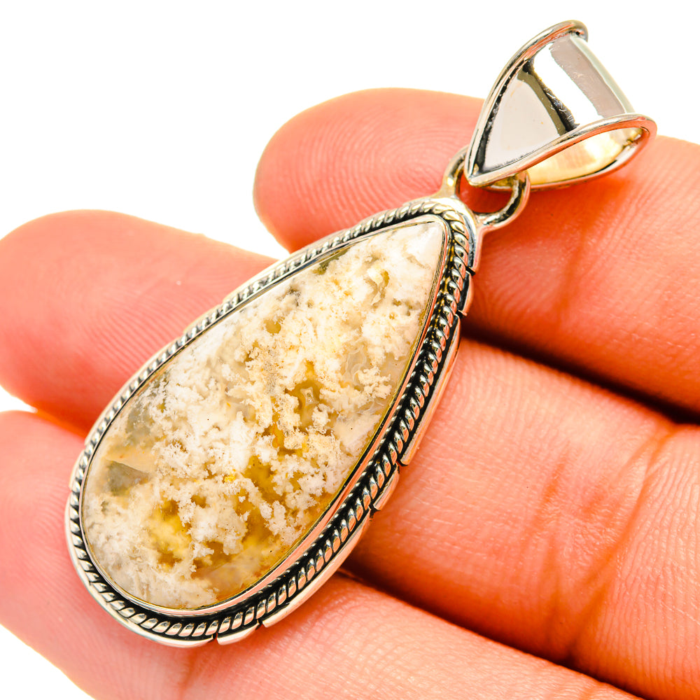 Plume Agate Pendants handcrafted by Anasilvercos - PD6491