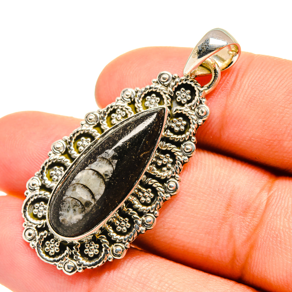 Orthoceras Fossil Pendants handcrafted by Anasilvercos - PD6507