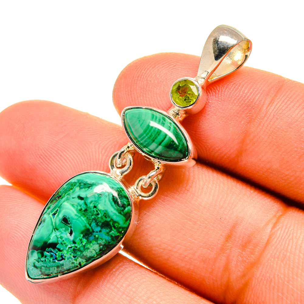 Chrysocolla Pendants handcrafted by Anasilvercos - PD6516