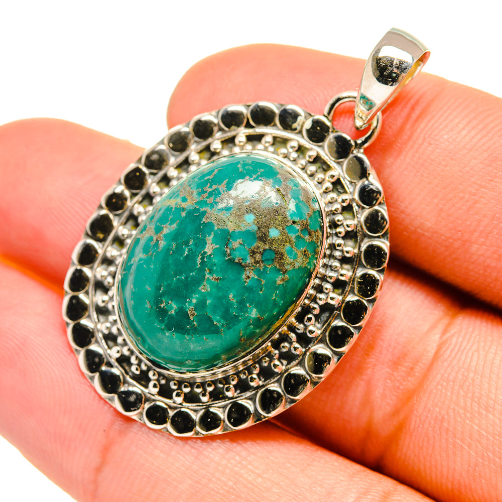 Tibetan Turquoise Pendants handcrafted by Anasilvercos - PD6524