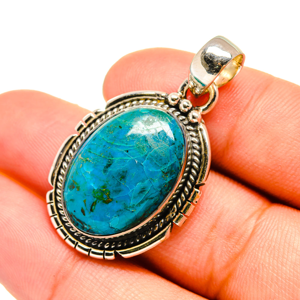 Chrysocolla Pendants handcrafted by Anasilvercos - PD6525