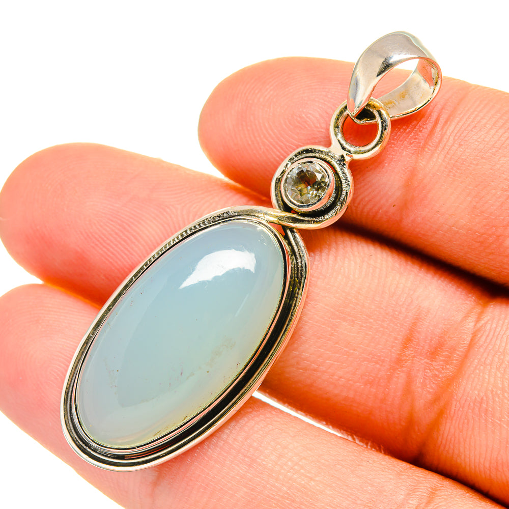Aqua Chalcedony Pendants handcrafted by Anasilvercos - PD6535
